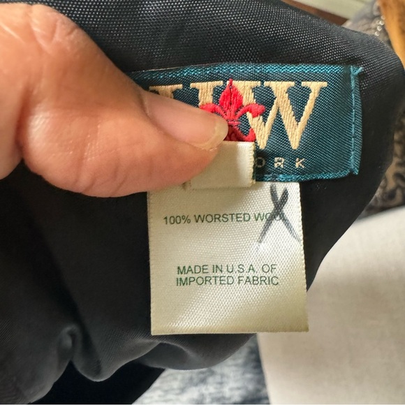 HW New York Womens Black Short Sleeve V-Neck Wool Sheath Midi Dress Size‎ 14 - Picture 7 of 12